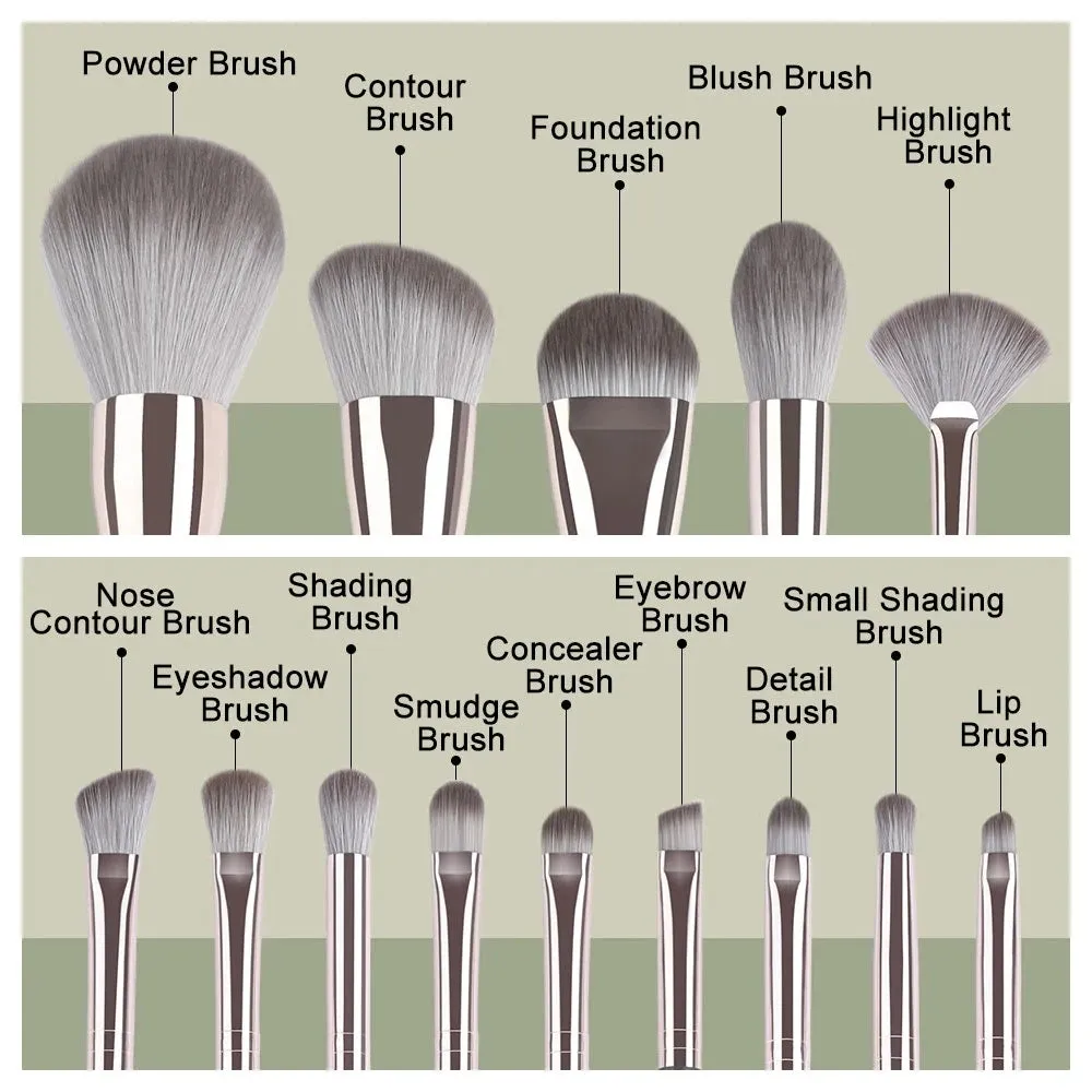 14-Piece Vegan Makeup Brush Set