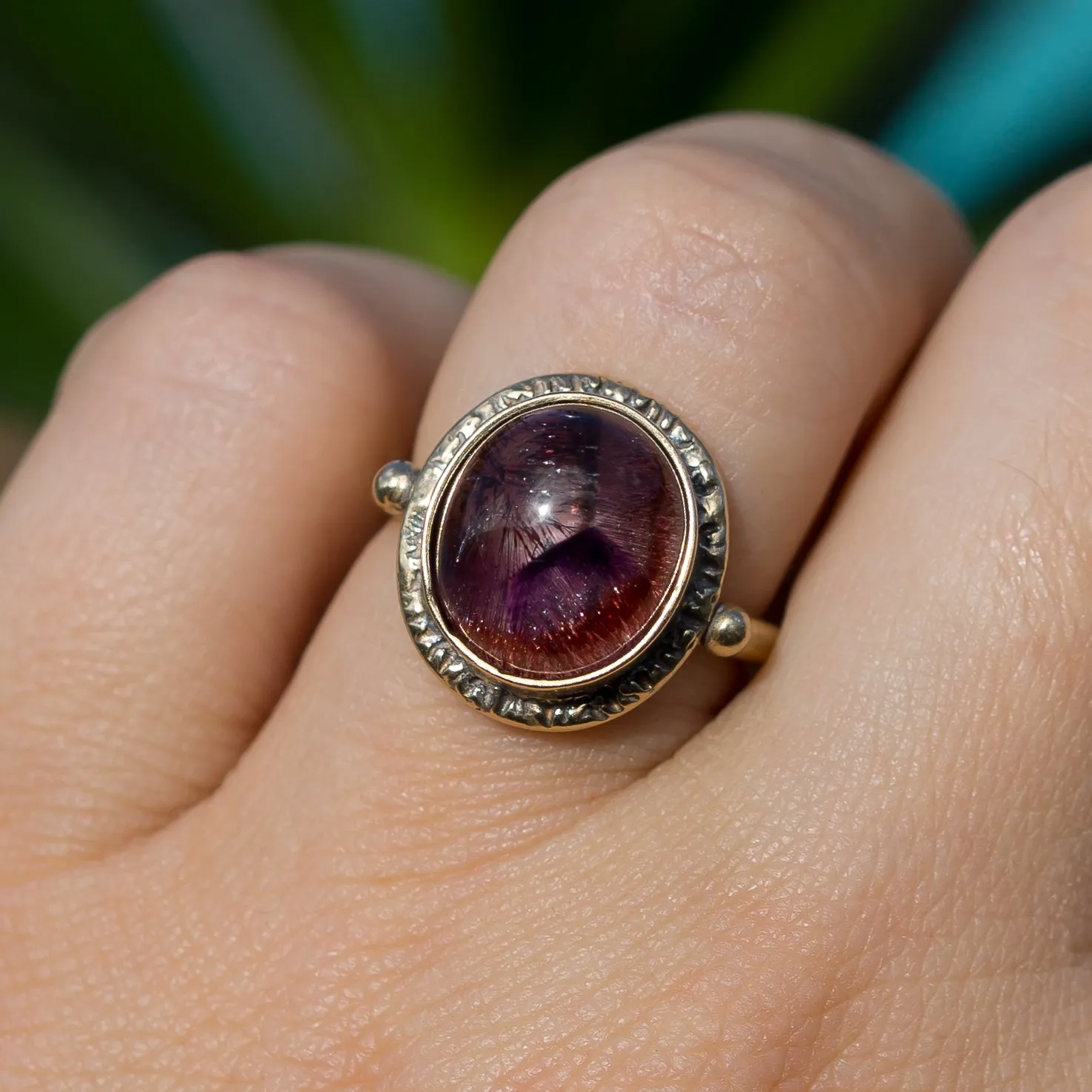 14k Gold Super Seven Ring