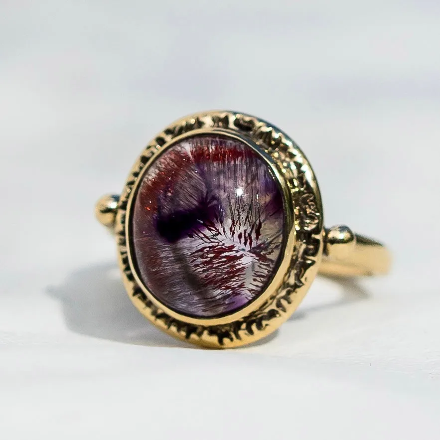 14k Gold Super Seven Ring