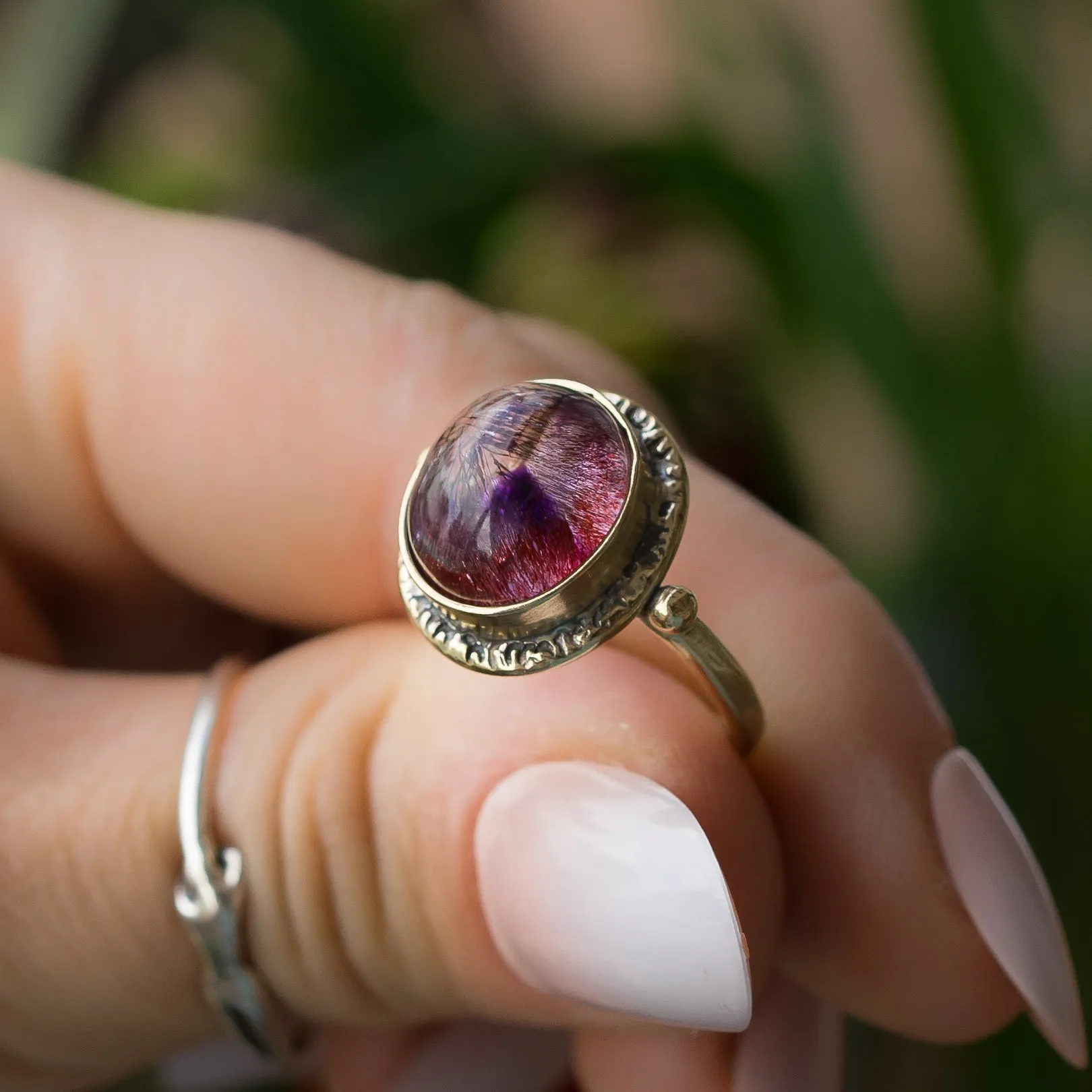 14k Gold Super Seven Ring