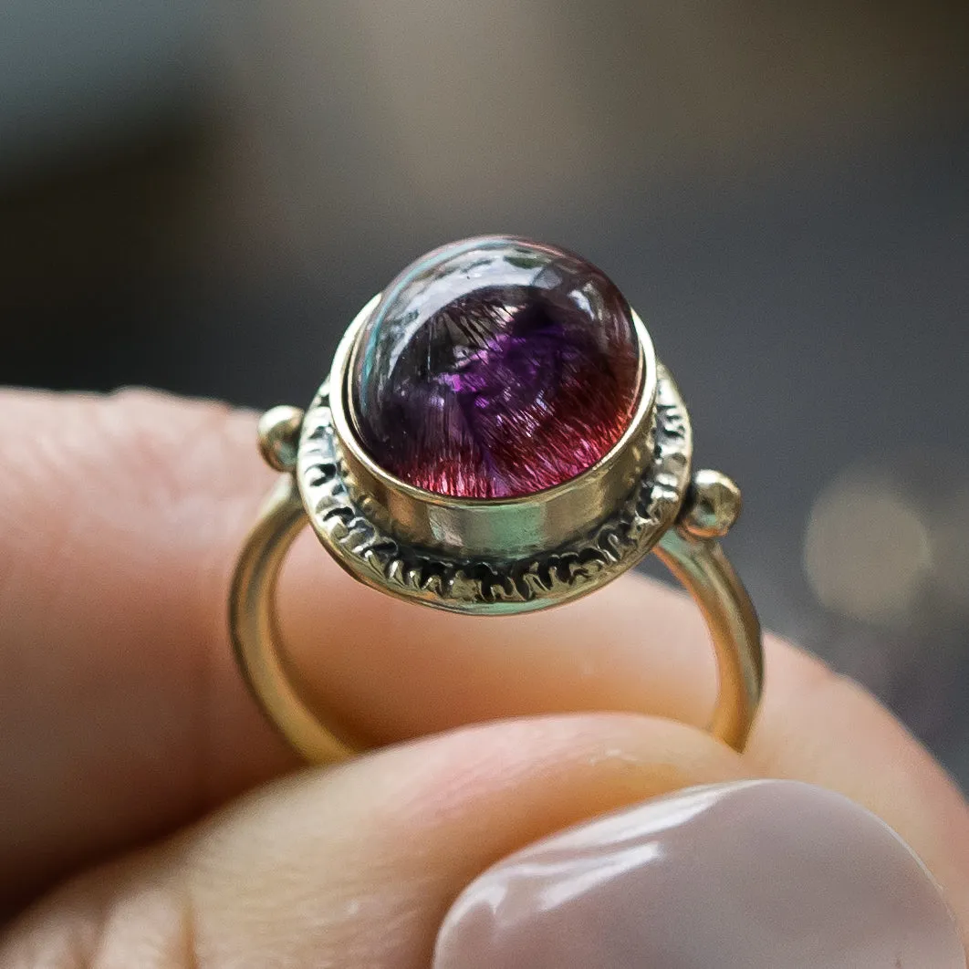 14k Gold Super Seven Ring
