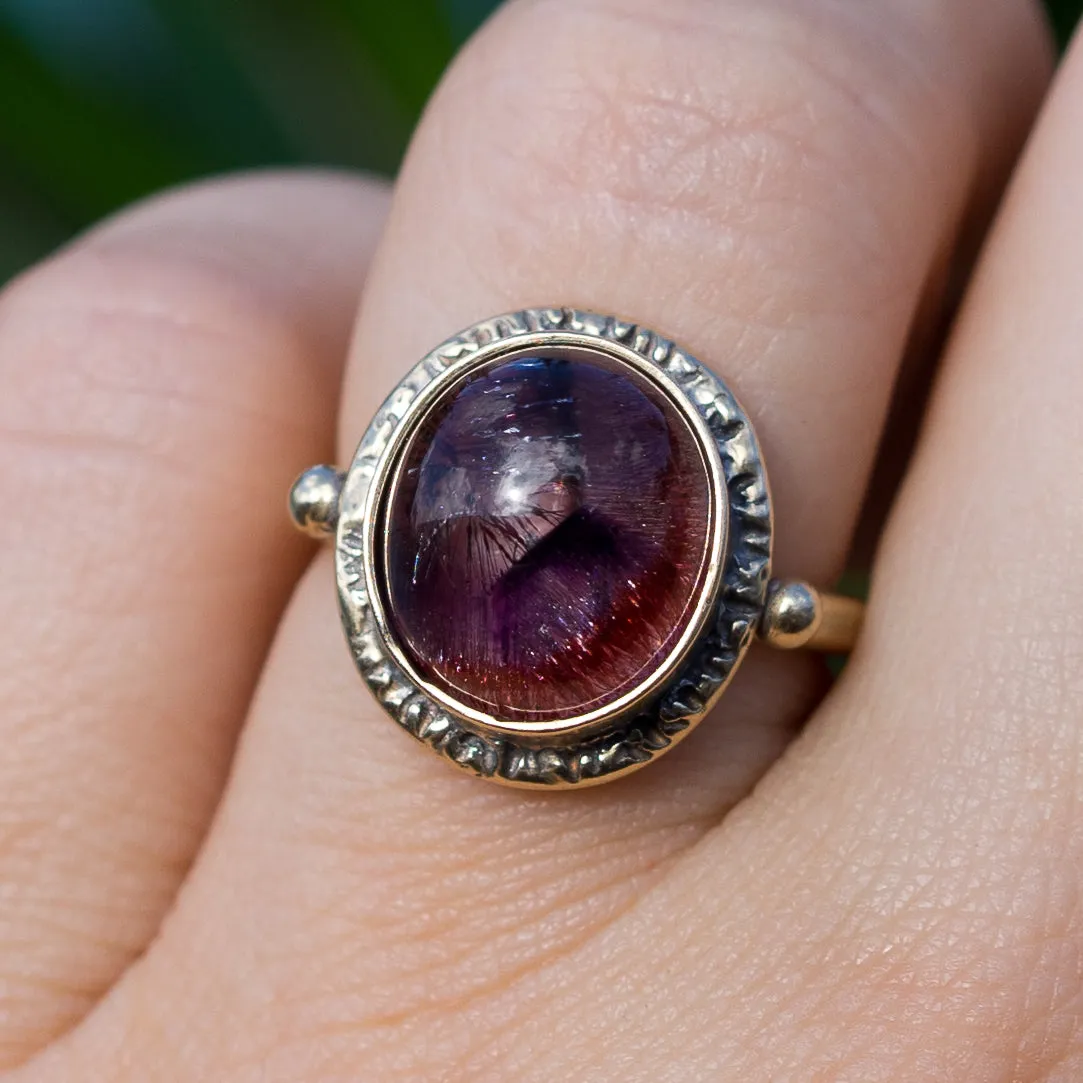 14k Gold Super Seven Ring