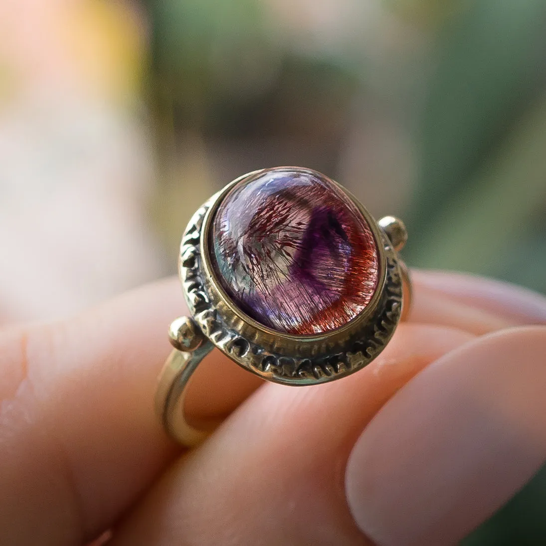 14k Gold Super Seven Ring