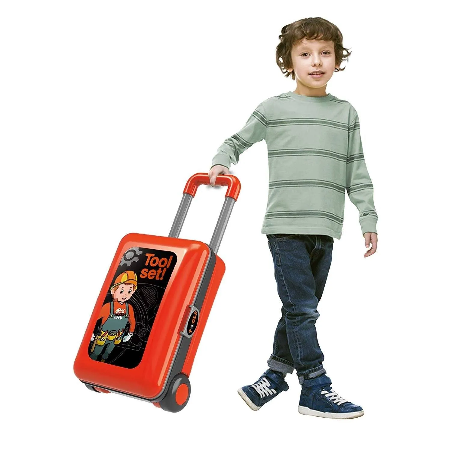 2-in-1 Pretend Play Game Travel Suitcase for Girls