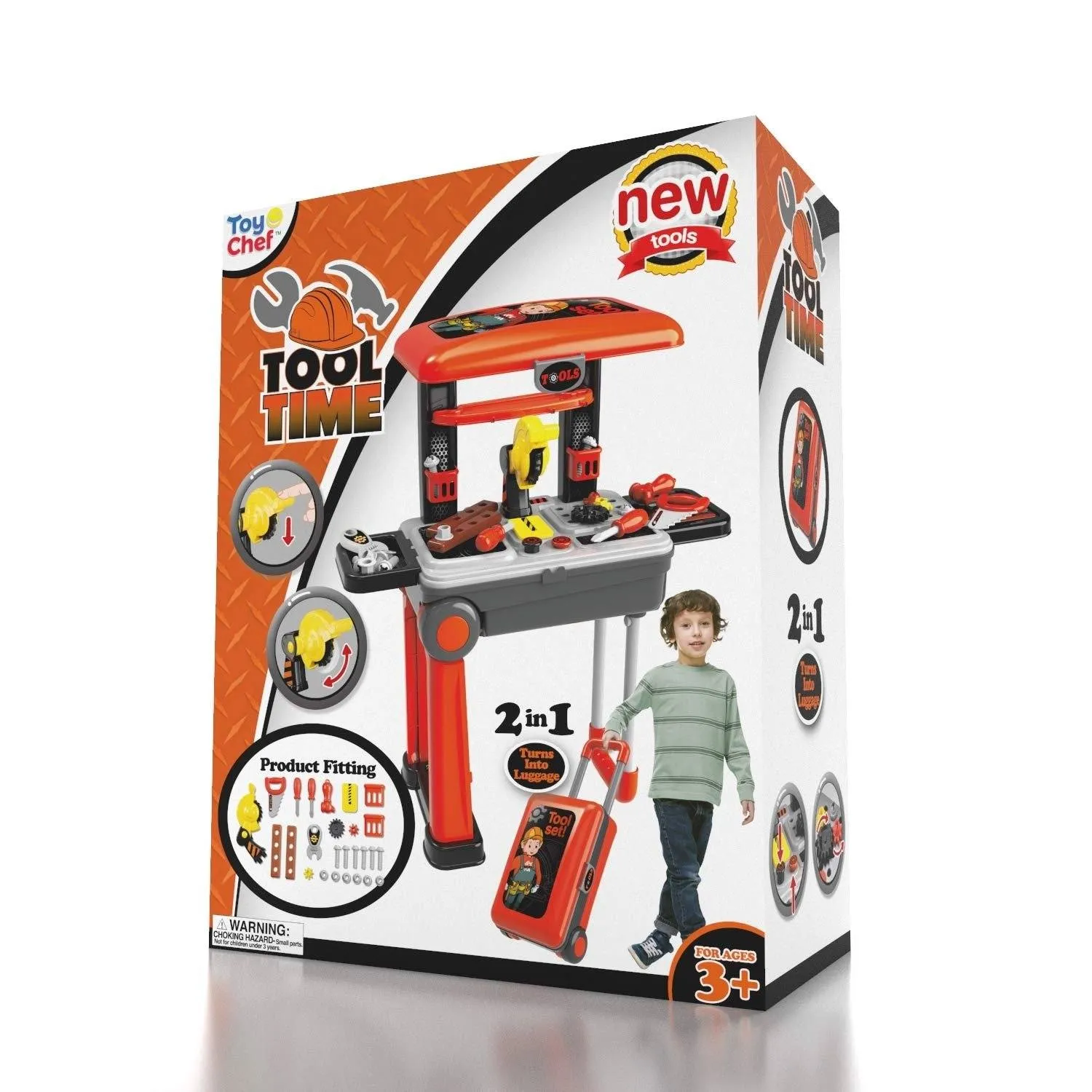 2-in-1 Pretend Play Game Travel Suitcase for Girls