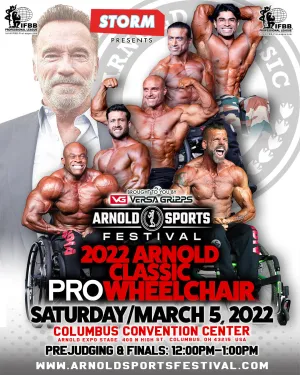 2022 Arnold Classic Pro Wheelchair - 11x17 Signed Posters