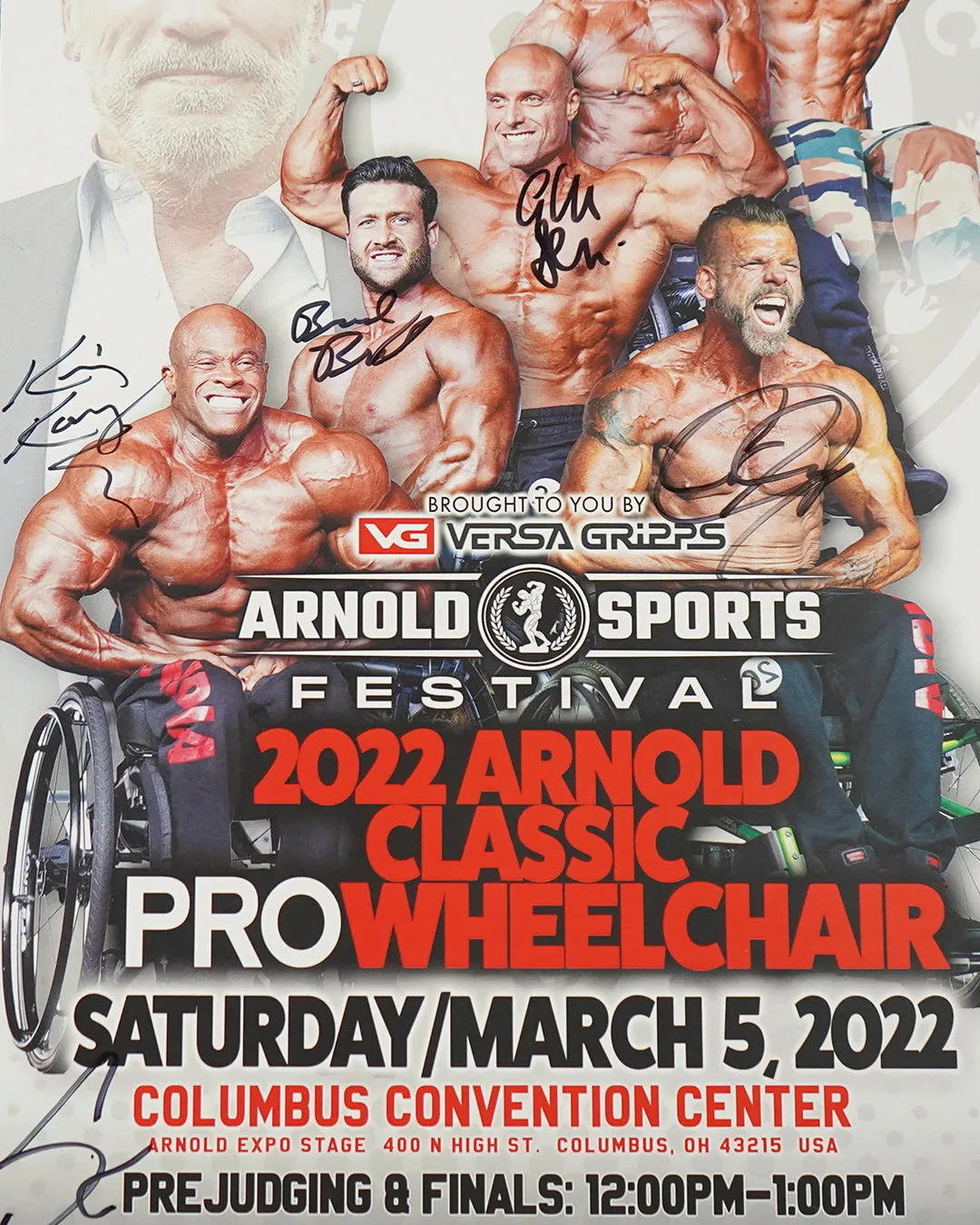 2022 Arnold Classic Pro Wheelchair - 11x17 Signed Posters