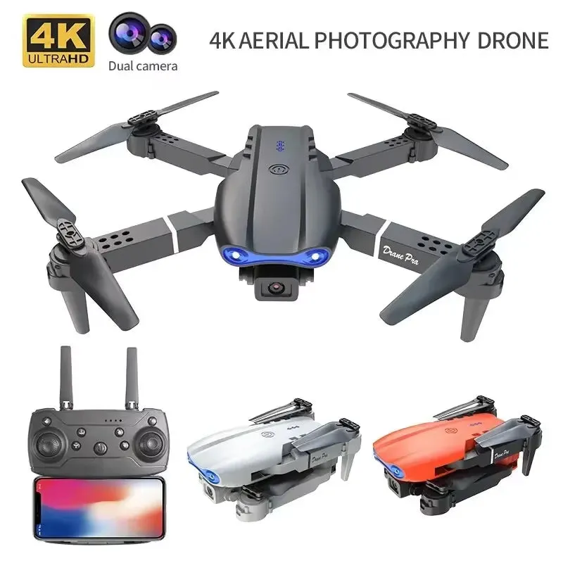 2024 E99Pro RC Drone 4K Professinal with 1080P Wide Angle HD Camera Foldable Helicopter WIFI FPV Height Hold Gift Toy