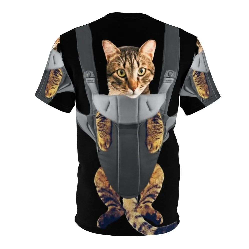 Adorable Cat in Baby Carrier T-Shirt for Cat Lovers