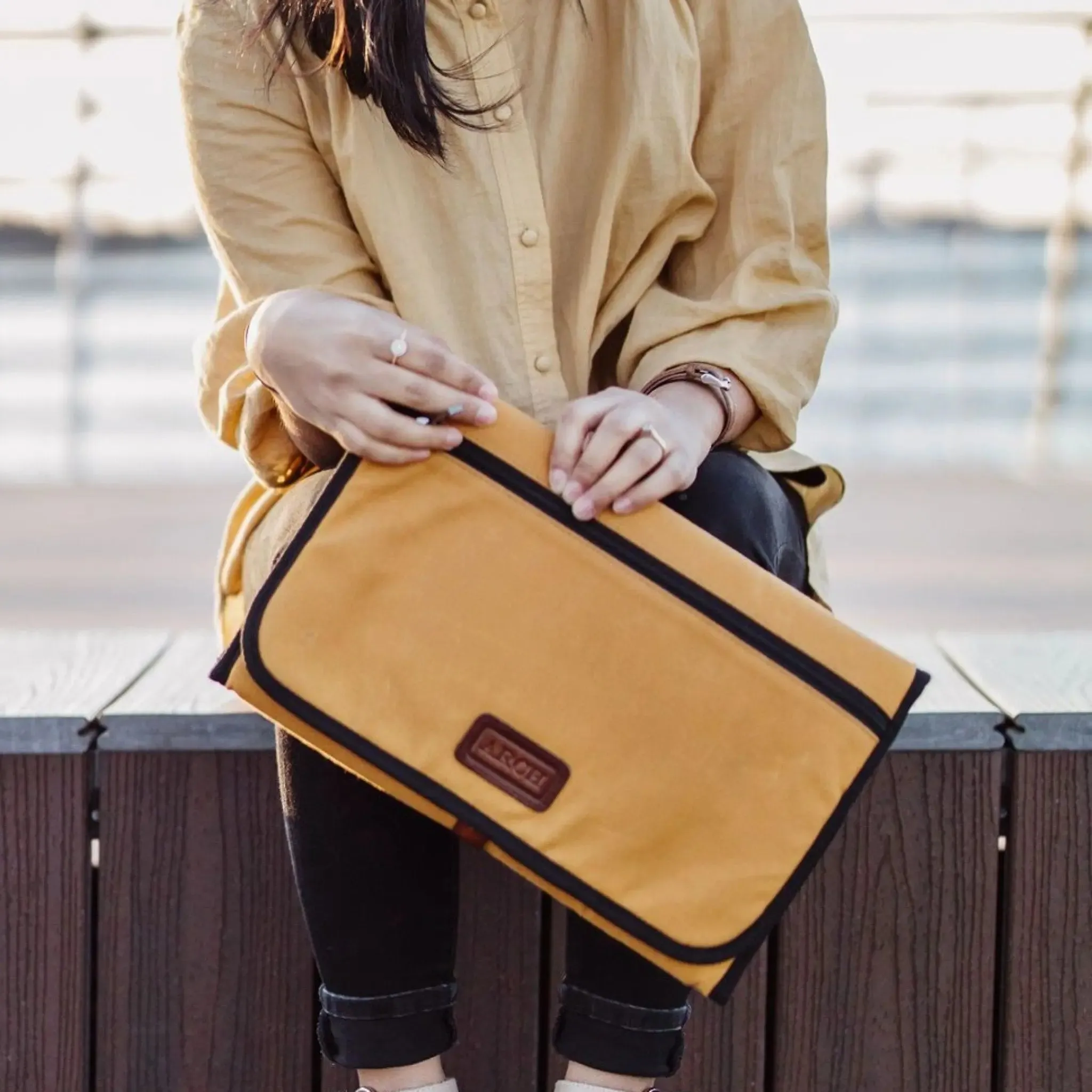 ARCH Nappy Clutch - Mustard