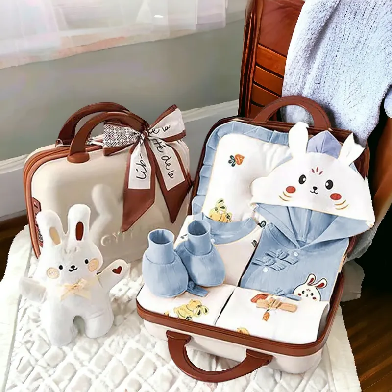 Baby Bliss 23 Piece Newborn Mini Suitcase Hamper – Ultimate Baby Shower Collection