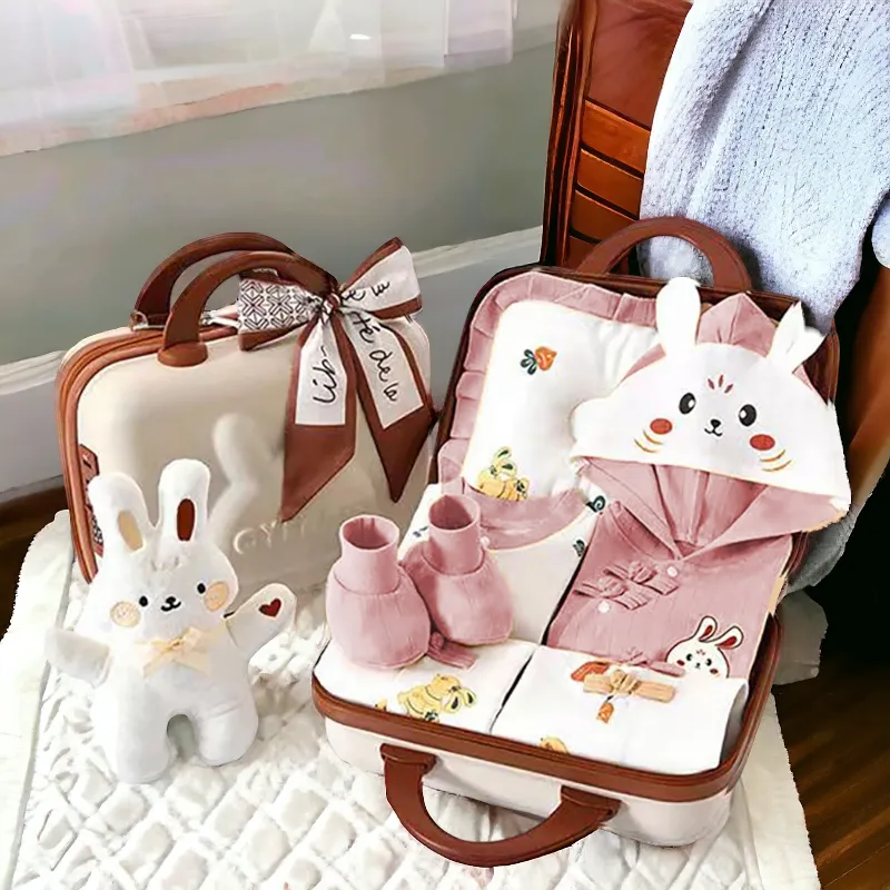 Baby Bliss 23 Piece Newborn Mini Suitcase Hamper – Ultimate Baby Shower Collection