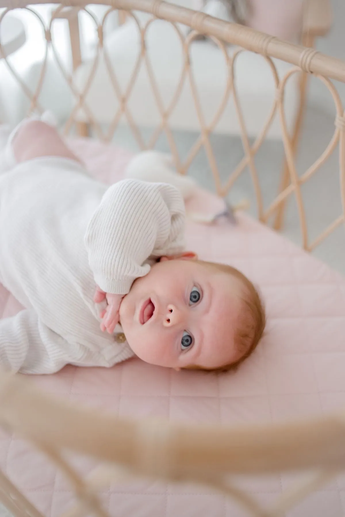 Bambella Designs Waterproof Bassinet Sheet/Change Mat Cover | Lullaby Pink