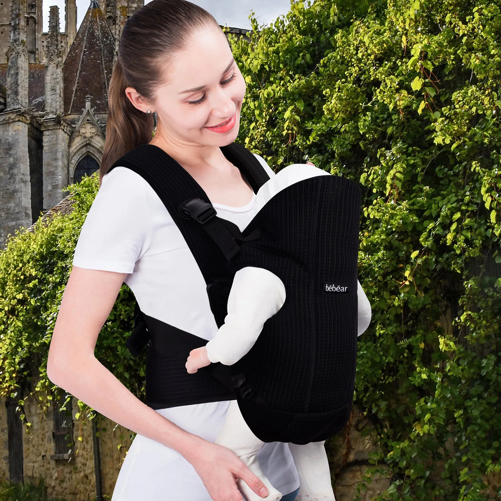 Bebamour Baby Carrier Front and Back Baby Carrier with 2 Shoulder Bibs