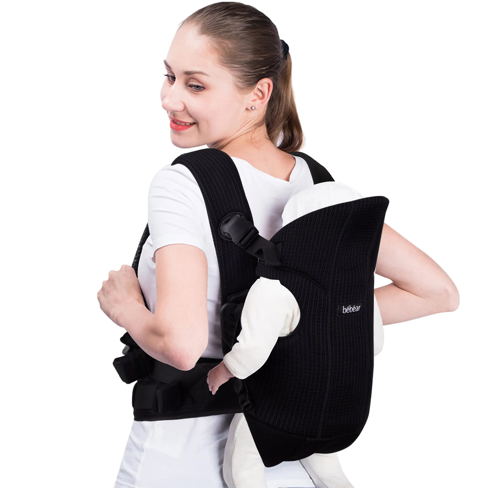 Bebamour Baby Carrier Front and Back Baby Carrier with 2 Shoulder Bibs