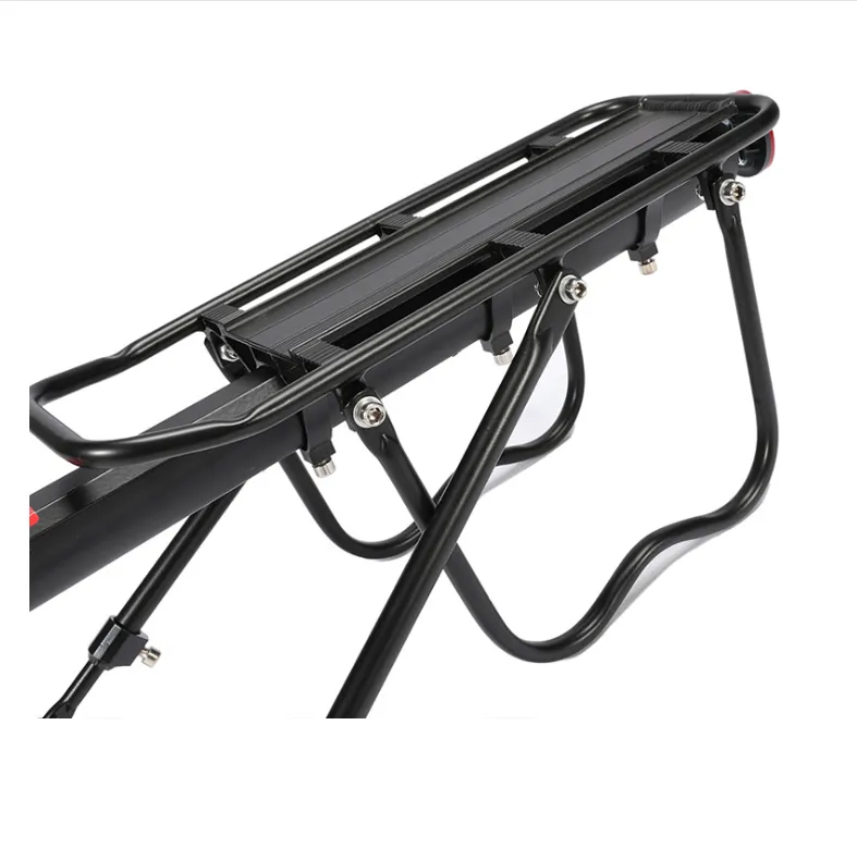 Bicycle aluminum luggage carrier Velo rear wheel transport carrier incl. reflector (up to 50kg) - black