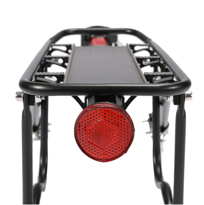 Bicycle aluminum luggage carrier Velo rear wheel transport carrier incl. reflector (up to 50kg) - black