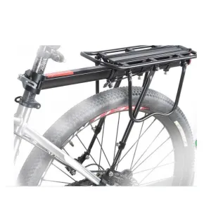 Bicycle aluminum luggage carrier Velo rear wheel transport carrier incl. reflector (up to 50kg) - black