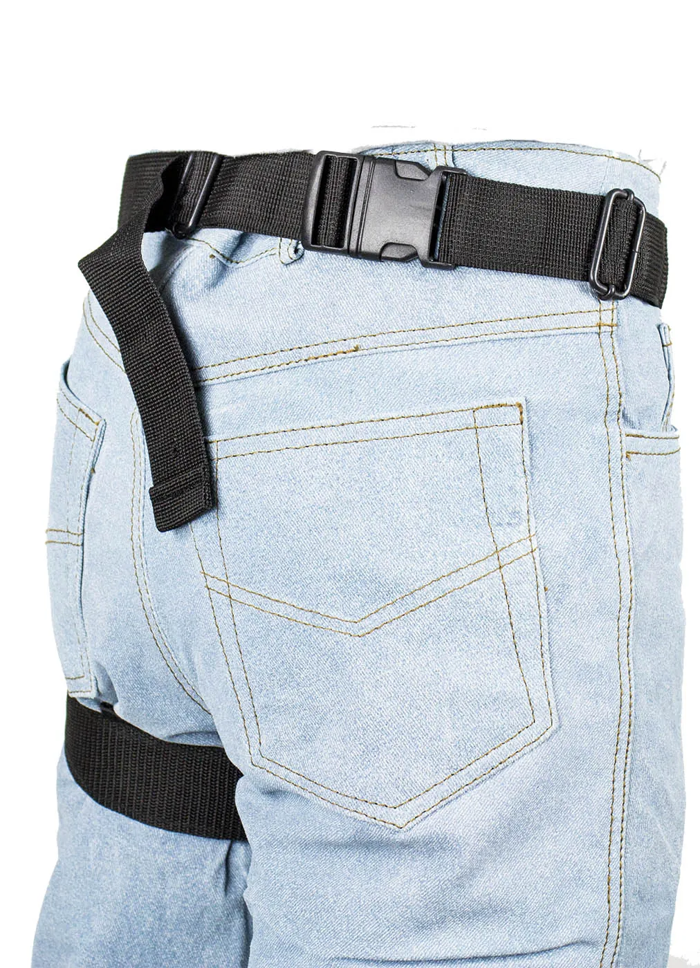 Black Textile Multi Pocket Thigh Bag with Gun Pocket
