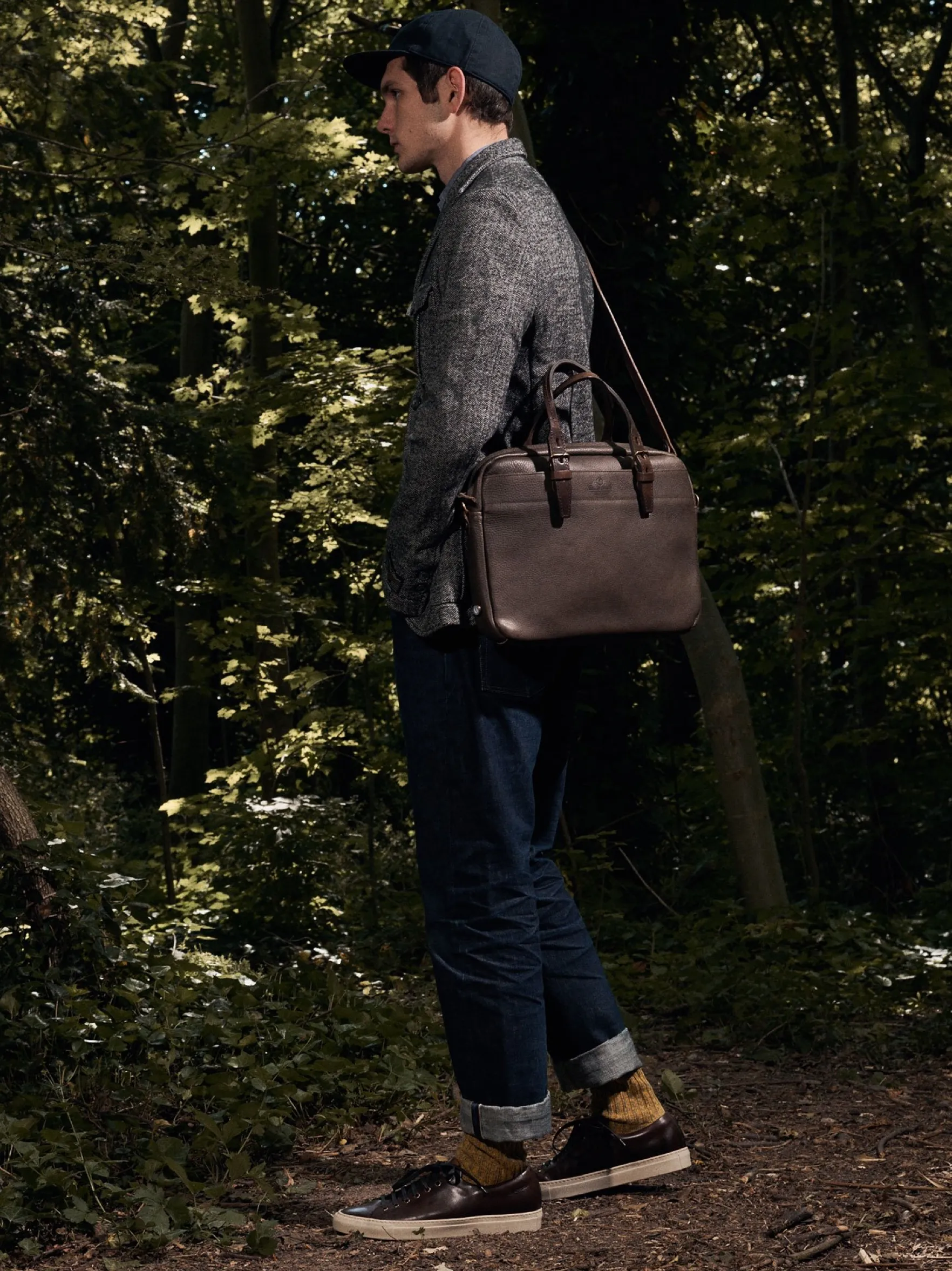 Bleu De Chauffe, Folder Business Bag, Navy Blue