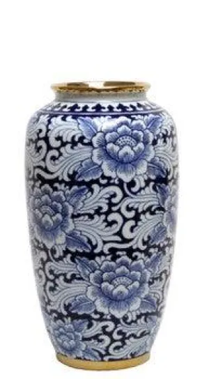 Blue   White Indo Vase | 35cm