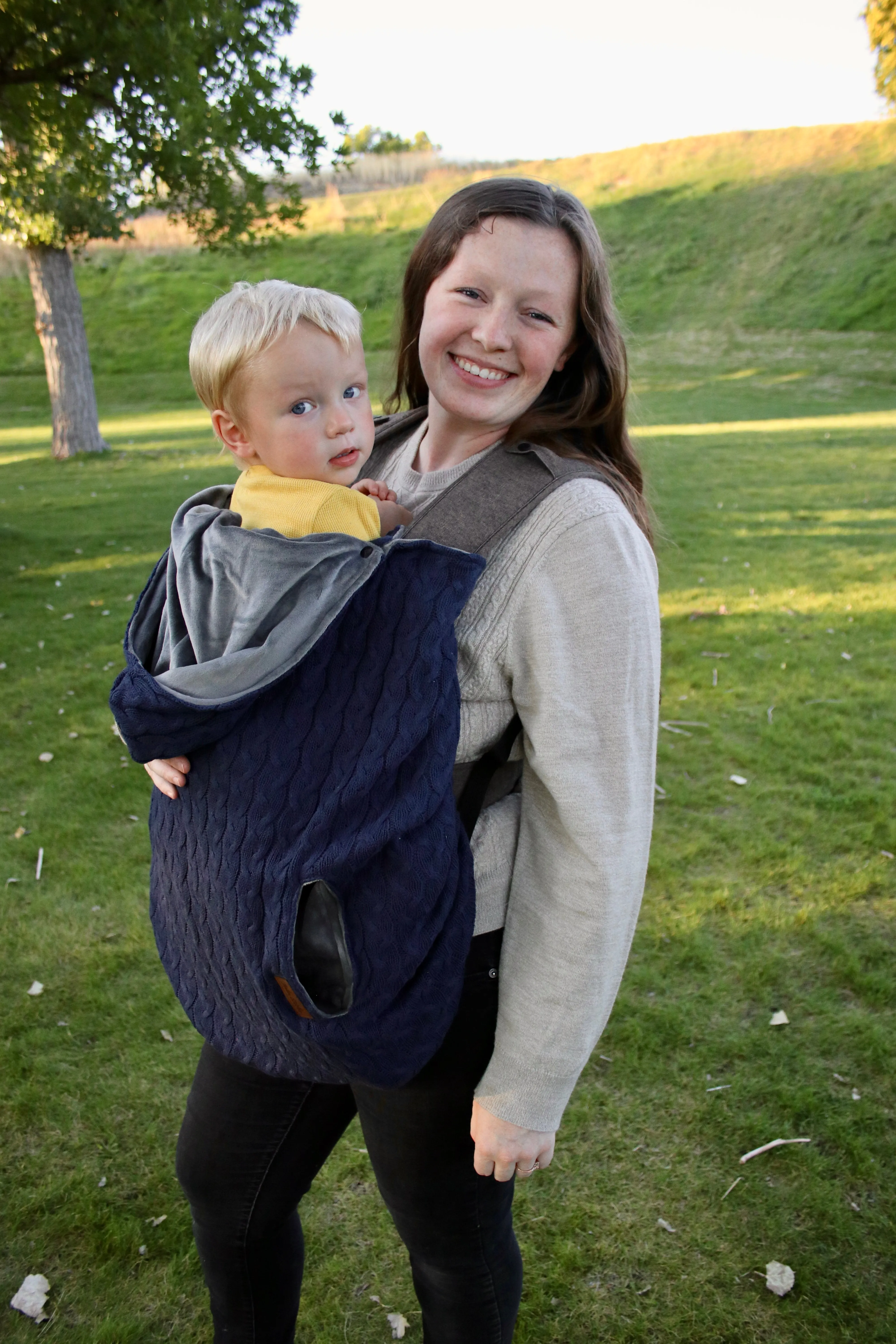 Burnt Orange Quilted Triangles - Sweater Knit Carrier Cover