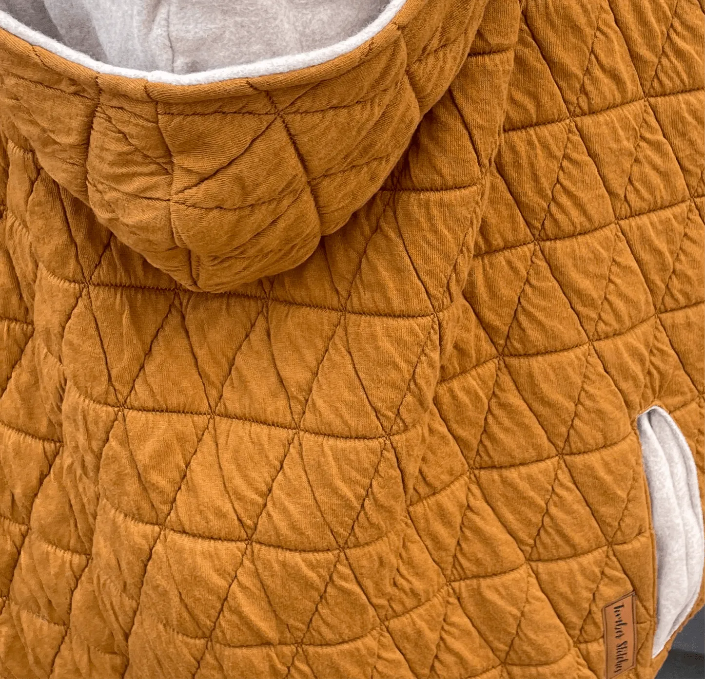 Burnt Orange Quilted Triangles - Sweater Knit Carrier Cover