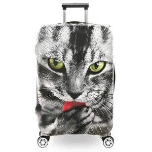 Cat Licking Paw | Premium Design | Luggage Suitcase Protective Cover