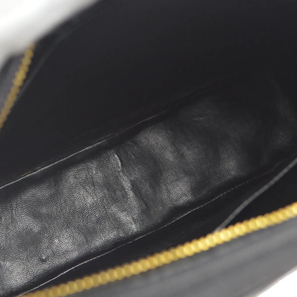 CHANEL 1991-1994 Pocket Camera Bag Large Black Caviar 87797