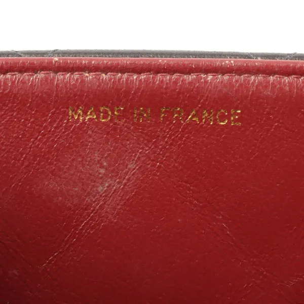 CHANEL Around 1992 Made Diana Flap Chain Bag 25Cm Black