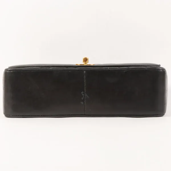 CHANEL Around 1992 Made Diana Flap Chain Bag 25Cm Black