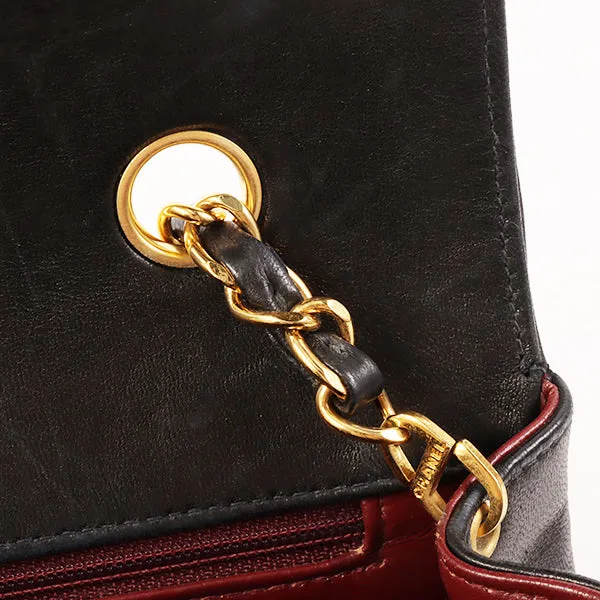 CHANEL Around 1992 Made Diana Flap Chain Bag 25Cm Black