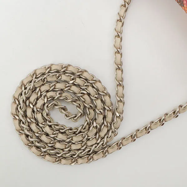 Chanel Around 2000 Made Python Cc Mark Mini Chain Bag Multi