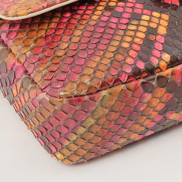 Chanel Around 2000 Made Python Cc Mark Mini Chain Bag Multi