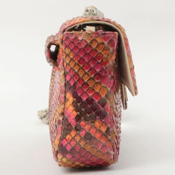 Chanel Around 2000 Made Python Cc Mark Mini Chain Bag Multi