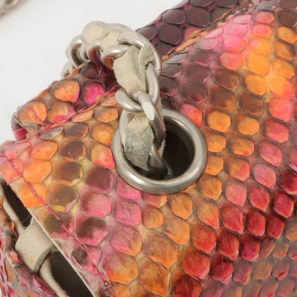 Chanel Around 2000 Made Python Cc Mark Mini Chain Bag Multi