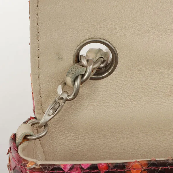 Chanel Around 2000 Made Python Cc Mark Mini Chain Bag Multi