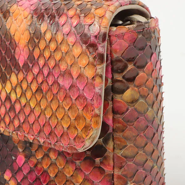 Chanel Around 2000 Made Python Cc Mark Mini Chain Bag Multi
