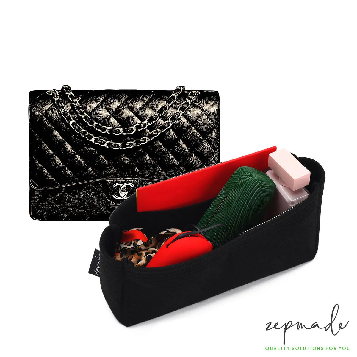 Chanel Classic Maxi Flap Bag Organizer Insert, Classic Model Bag Organizer