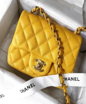 Chanel Mini Flap Bag Yellow