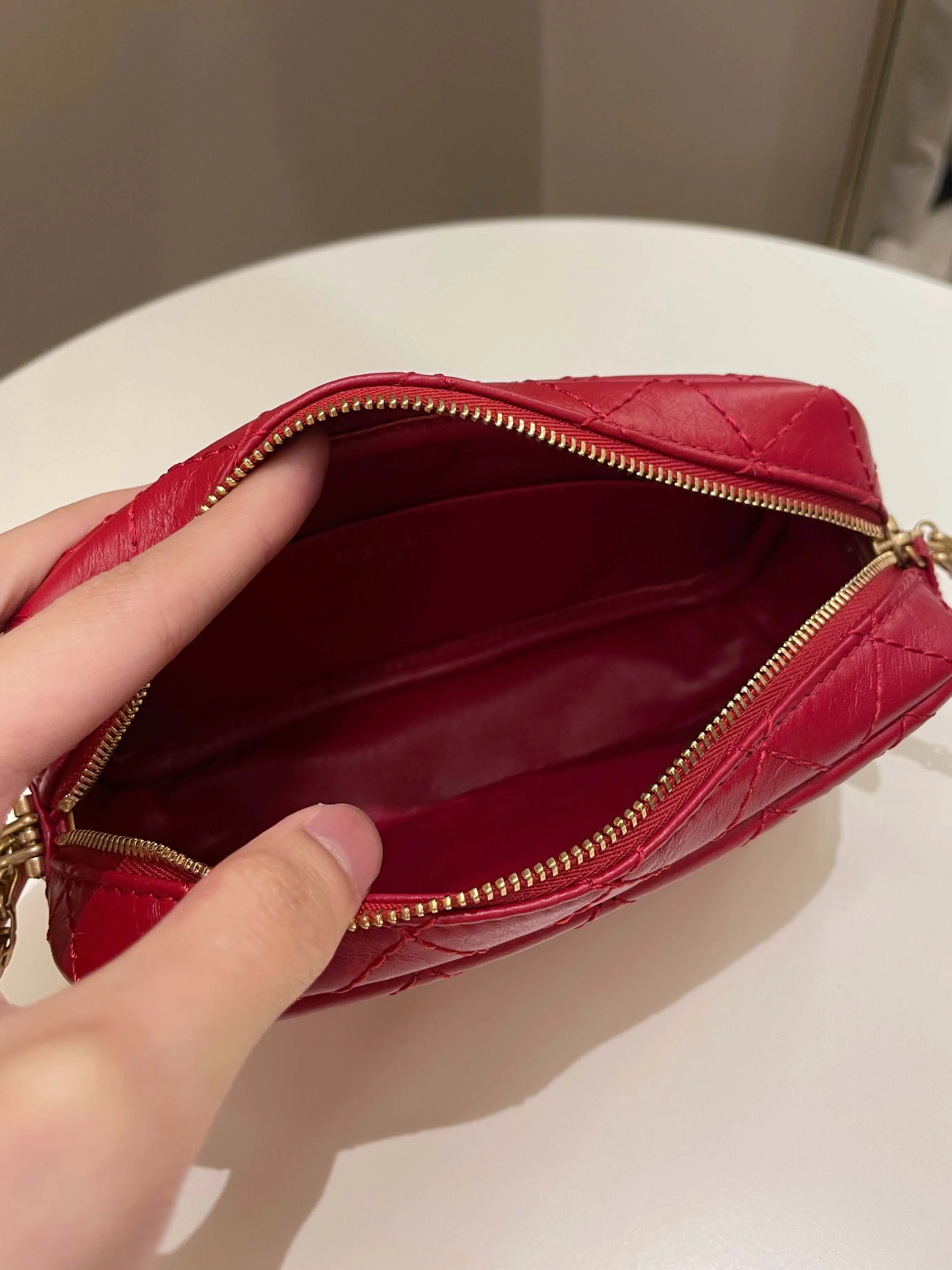 Chanel Quilted 2.55 Reissue Camera Bag Red Aged Calfskin