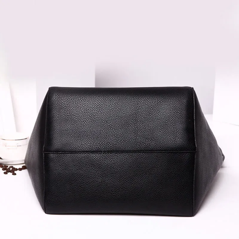 Classic Tote For Women Plain Color Office Work Commuter Bag Set