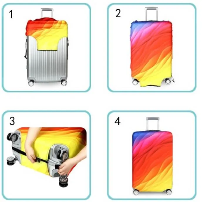 Colorful Feathers | Standard Design | Luggage Suitcase Protective Cover