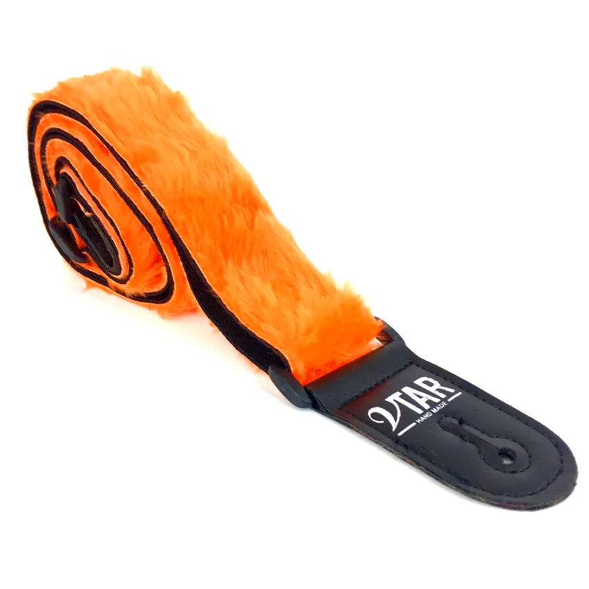 Colourful Vtar Vegan Faux Fur Guitar Straps Acoustic, Electric, Bass (UK Made)