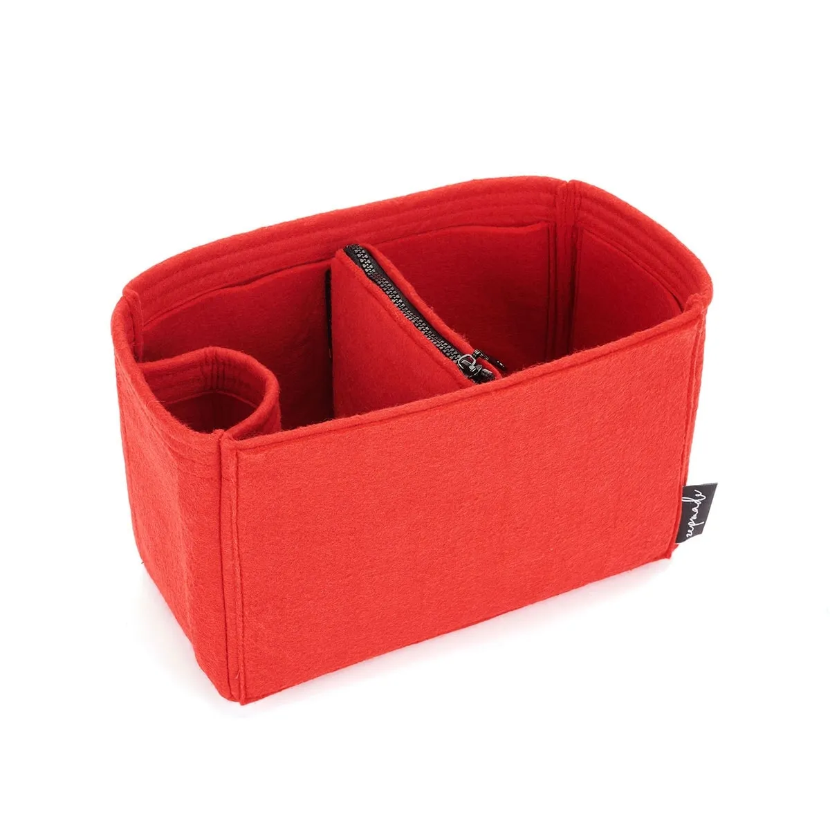 Custom Size Bag Organizer with Zipper Middle Pouch and Single Bottle Holder