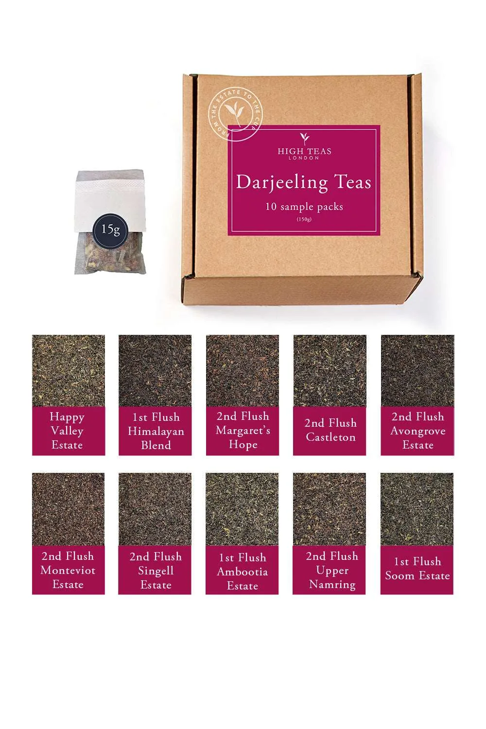 Darjeeling Tea Sample Box (10 x 15g)