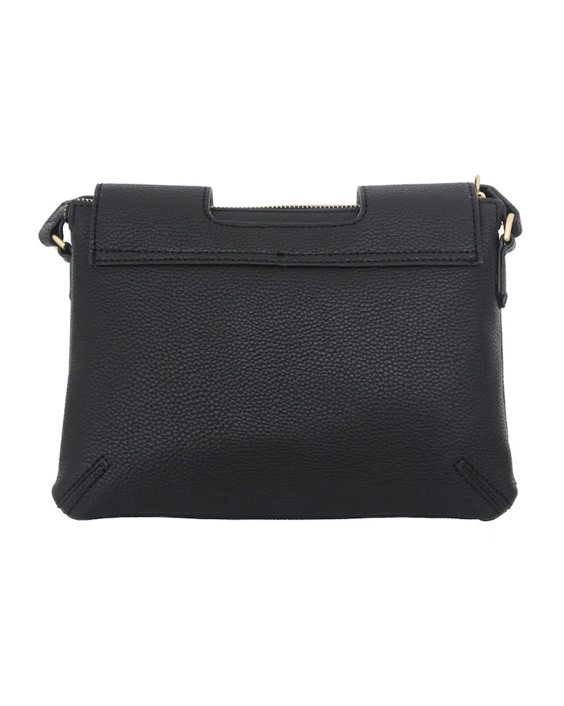 Delancie Flap Crossbody in Black