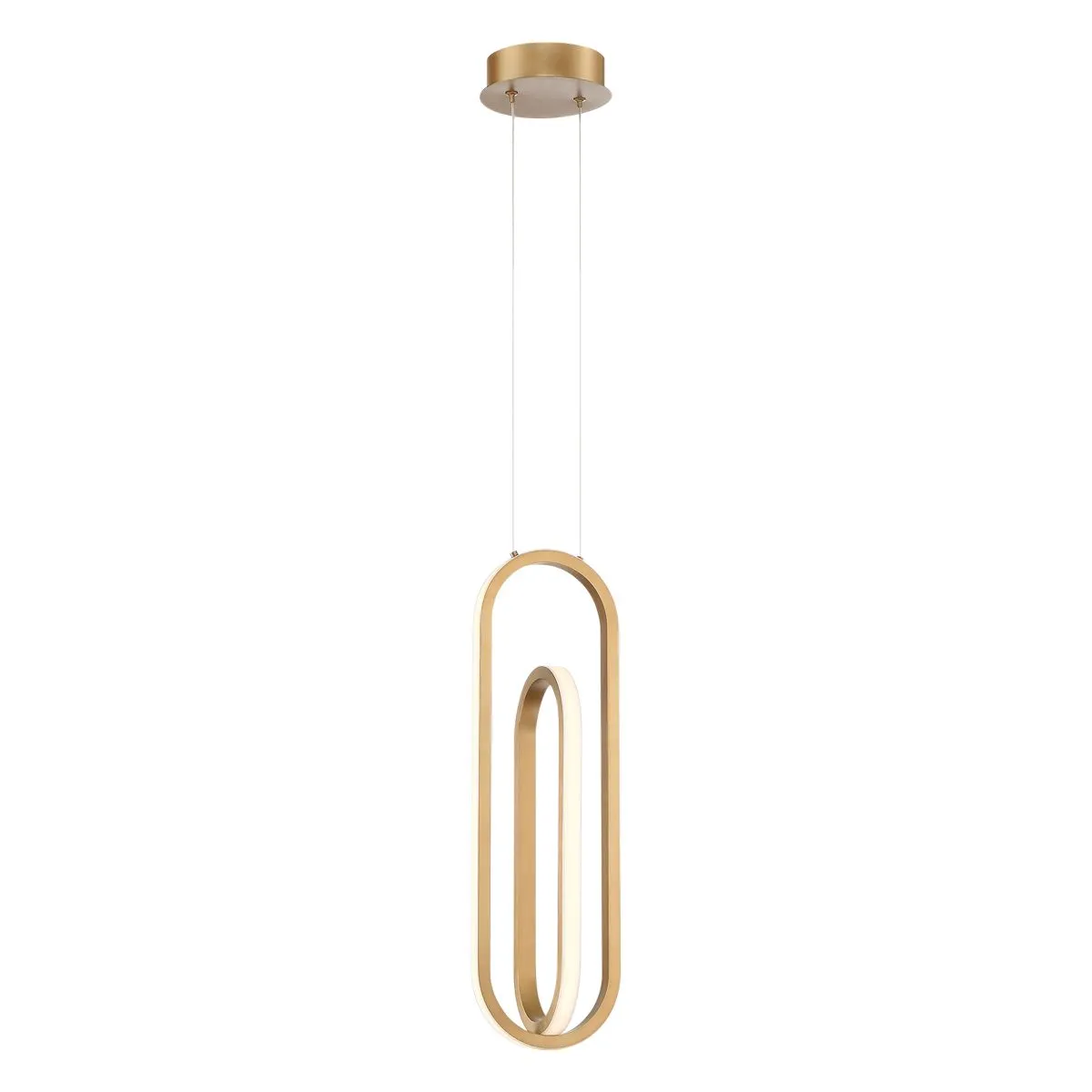 Demark 7 in. LED Pendant Light Gold finish
