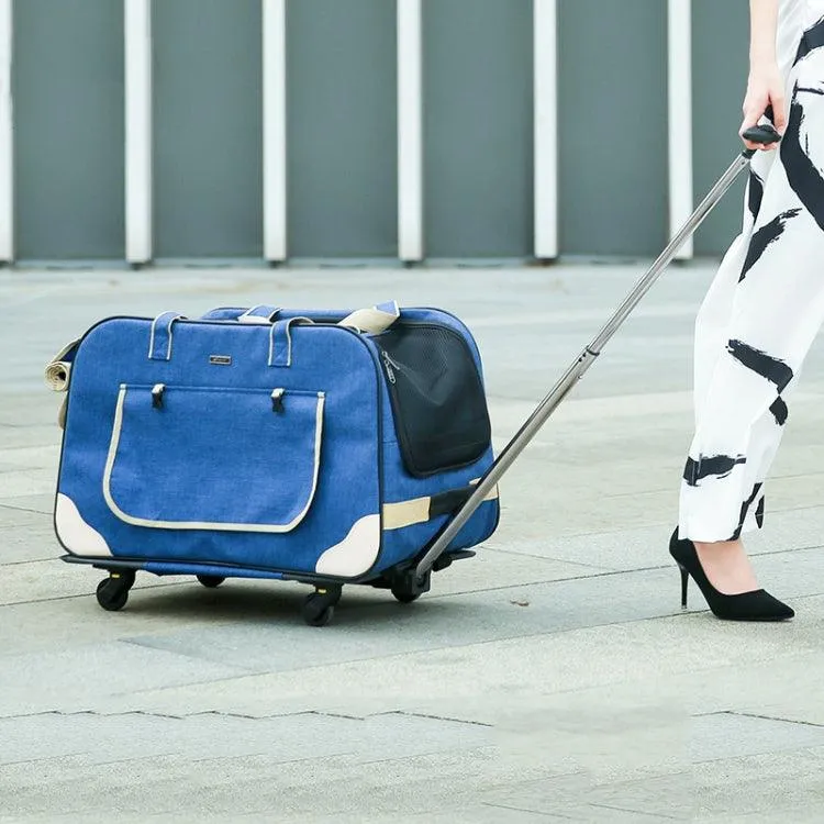 DODOPET Travel-Friendly Foldable Pet Carrier with Wheels for Cats and Dogs