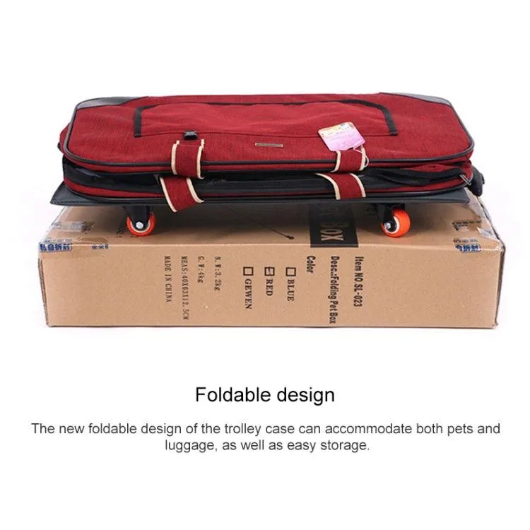 DODOPET Travel-Friendly Foldable Pet Carrier with Wheels for Cats and Dogs